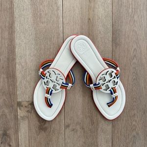 Tory Burch Miller Sandal Multi Cream Size 7